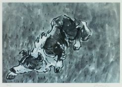 ‡ SIR KYFFIN WILLIAMS RA artist's proof print - study of a pausing sheepdog, fully signed, 51 x