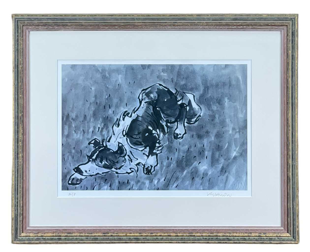 ‡ SIR KYFFIN WILLIAMS RA artist's proof print - study of a pausing sheepdog, fully signed, 51 x - Image 2 of 2