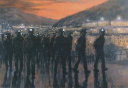 ‡ VALERIE GANZ (Welsh 1936-2015) limited edition (56/200) print - entitled 'Night Shift Leaving'