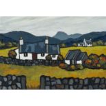 ‡ DAVID BARNES (Welsh 1942-2021) oil on board - entitled verso, 'Near Rowen', signed verso, 26.5 x