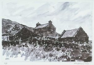 ‡ SIR KYFFIN WILLIAMS RA limited edition (artist proof) print - entitled verso, 'Hendre Waelod',