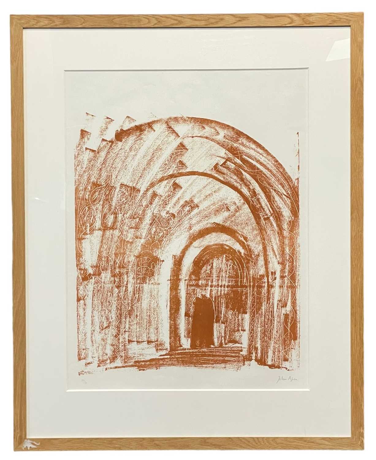 ‡ JOHN PIPER (1903-1992) limited edition (20/70) lithograph - Malmesbury Abbey, signed and - Bild 2 aus 3