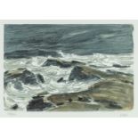 ‡ SIR KYFFIN WILLIAMS RA limited edition (206/350) lithograph - 'Sea at Trearddur', signed with