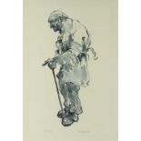 ‡ SIR KYFFIN WILLIAMS RA limited edition (162/750) print -'Farmer at Funeral', fully signed, 59 x