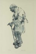 ‡ SIR KYFFIN WILLIAMS RA limited edition (162/750) print -'Farmer at Funeral', fully signed, 59 x