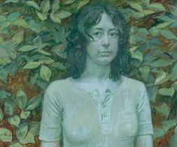 ‡ THOMAS RATHMELL (1912-1990) oil on canvas - entitled verso 'The Garden Portrait', signed, dated