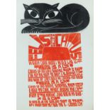 ‡ PAUL PETER PIECH (American-Welsh 1920-1996) two colour lithograph - poem by English novelist