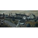 ‡ WILF ROBERTS (Welsh 1941-2016) oil on canvas - entitled verso, 'Pentre Pella', signed and dated