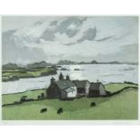 ‡ SIR KYFFIN WILLIAMS RA artist's proof lithograph - Penrhyn Du Farm, Ynys Mon (Anglesey) with Welsh