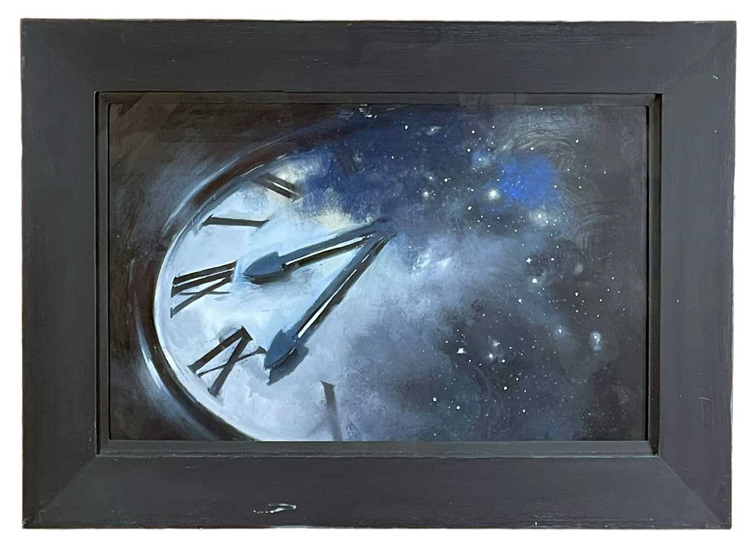 ‡ JOHN MACFARLANE (b.1948) mixed media - entitled verso, 'Clock' on Martin Tinney Gallery label, - Image 2 of 2