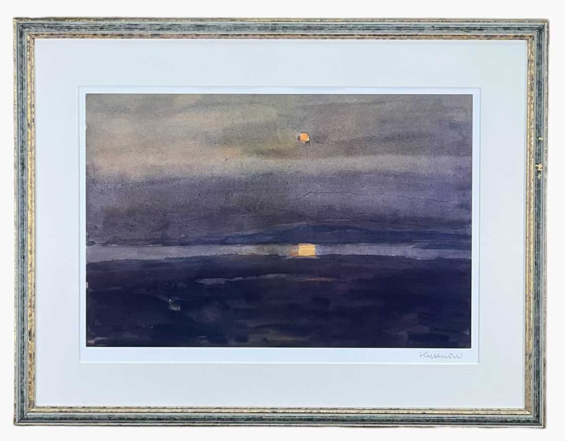 ‡ SIR KYFFIN WILLIAMS RA signed colour print - coastal sunset, fully signed in pencil, 36 x 54cms - Image 2 of 2