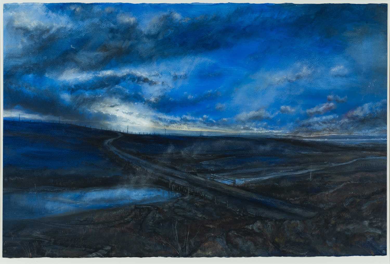 ‡ IWAN GWYN PARRY (Welsh b. 1970) watercolour on paper - entitled verso, 'Distant Blue Peninsula