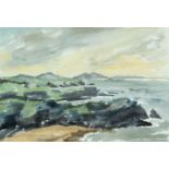 ‡ SIR KYFFIN WILLIAMS RA watercolour on paper - entitled verso, 'Rocks, Fedw Fawr', dated verso