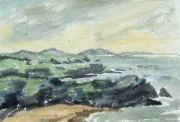 ‡ SIR KYFFIN WILLIAMS RA watercolour on paper - entitled verso, 'Rocks, Fedw Fawr', dated verso