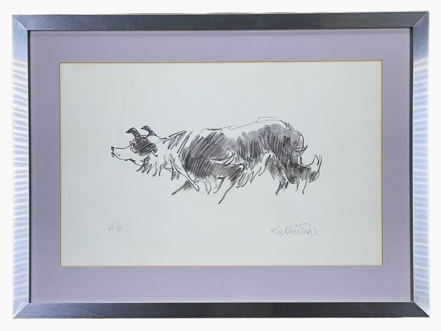 ‡ KYFFIN WILLIAMS RA artist's proof lithograph - Mott the sheepdog, signed in pencil, 30 x 40cms - Image 2 of 2