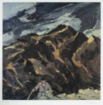 ‡ SIR KYFFIN WILLIAMS RA limited edition (64/250) lithograph - 'Farmer Below Snowdon', signed