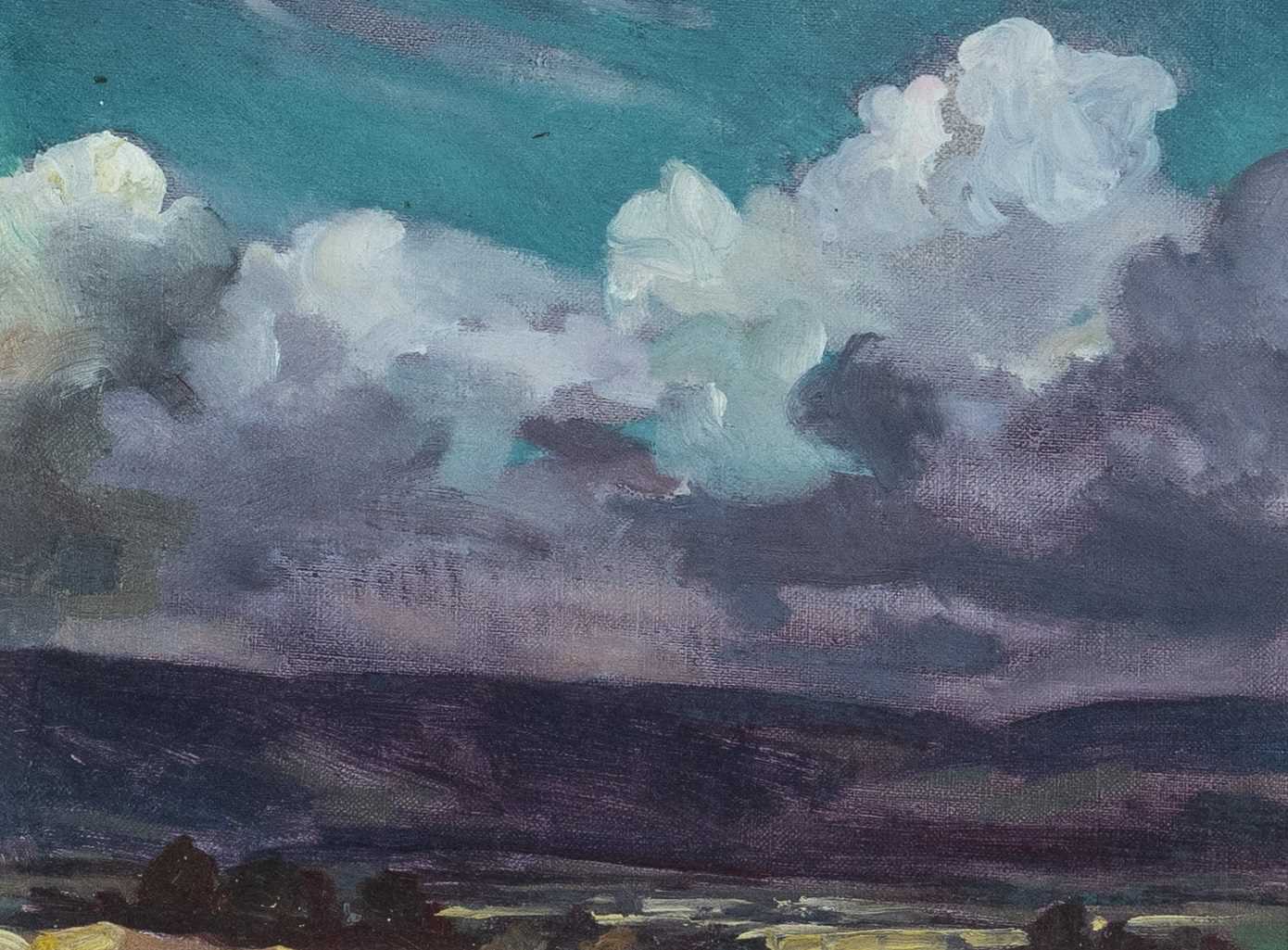 CHRISTOPHER WILLIAMS RBA (Welsh 1873-1934) oil on canvas - entitled verso 'Cloud Study over