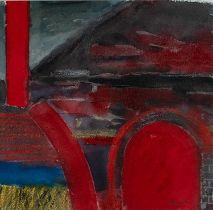‡ GEORGE LITTLE (Swansea 1927-2017) mixed media - entitled verso, 'Drawing 3' on Attic Gallery