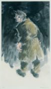‡ SIR KYFFIN WILLIAMS RA artist's proof print - standing farmer, fully signed, 54 x 31cms