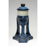 SWANSEA CAMBRIAN PEARLWARE CASSOLETTE circa 1806, elevated by three tall tapering square legs with