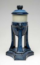 SWANSEA CAMBRIAN PEARLWARE CASSOLETTE circa 1806, elevated by three tall tapering square legs with