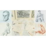 ‡ HELEN STEINTHAL (1911-1991) portfolio of approximately thirty unframed works on paper - early