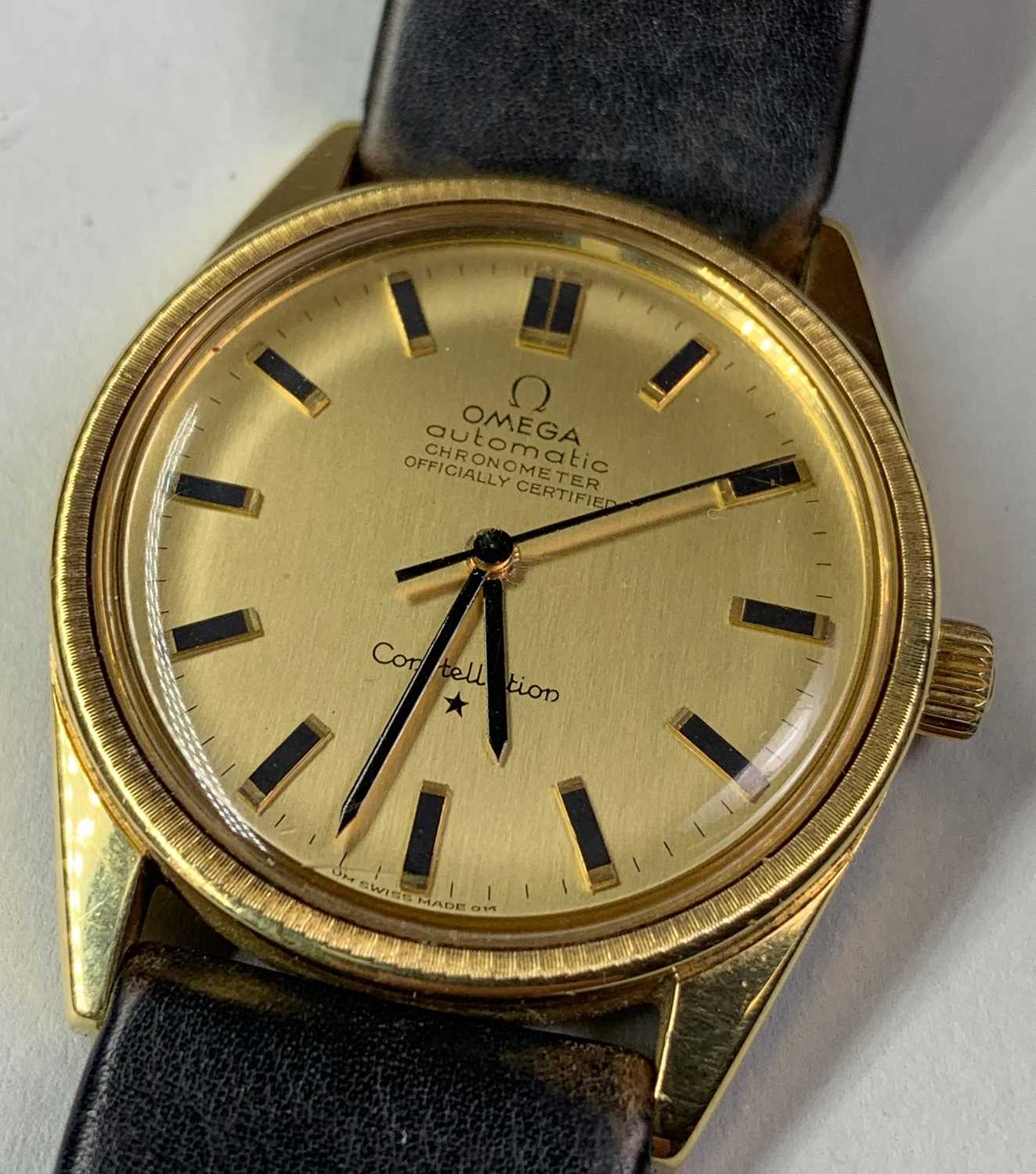 18K GOLD GENTS OMEGA 'CONSTELLATION' WRISTWATCH, ref. 1061, cal. 712 automatic 24J movement, - Image 5 of 6