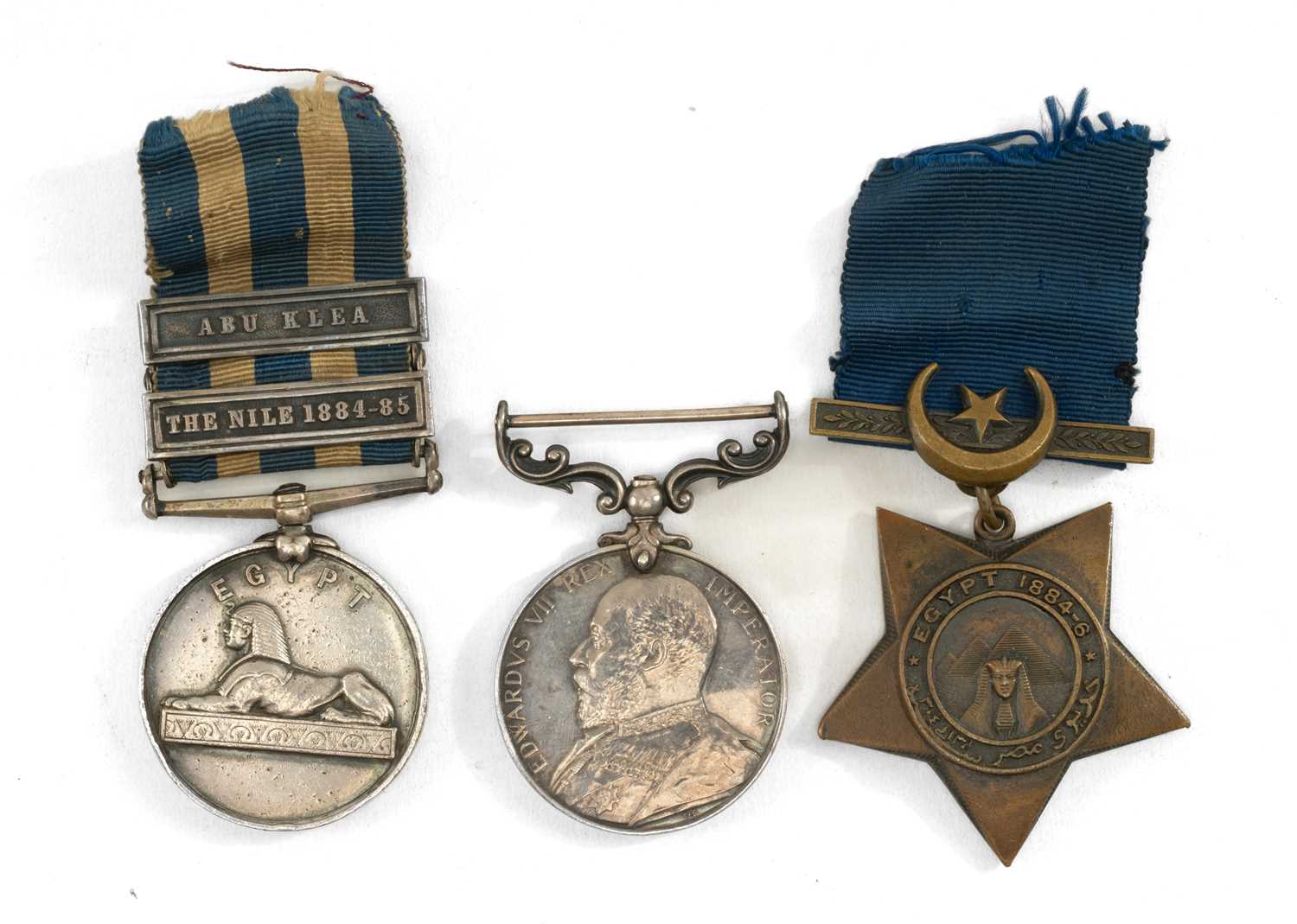 EGYPT MEDAL GROUP OF THREE to Trooper J. Almonds (Royal Horse Guards) 1152, Egypt Medal 1882-1889