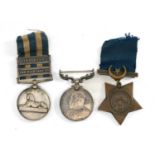 EGYPT MEDAL GROUP OF THREE to Trooper J. Almonds (Royal Horse Guards) 1152, Egypt Medal 1882-1889