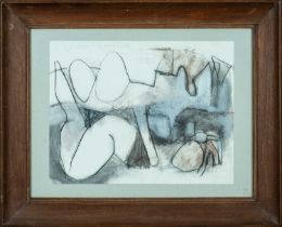 ‡ ROY TURNER DURRANT (1925-1998) mixed media - 'Lovers, Swanwall', signed, titled and dated 18.7.