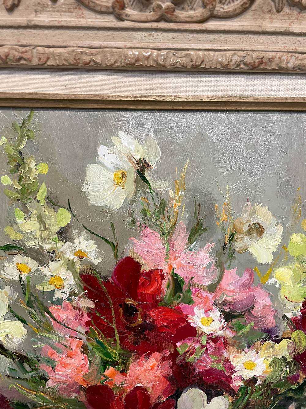 ‡ MARCEL DYF (French, 1899-1985) oil on canvas - 'Dahlias et Cosmos', signed, titled and dated verso - Image 8 of 13