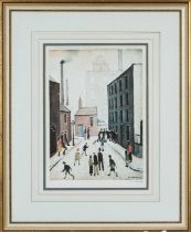 ‡ LAURENCE STEPHEN LOWRY RA (1887-1976) offset lithograph printed in colours - 'Industrial Scene',