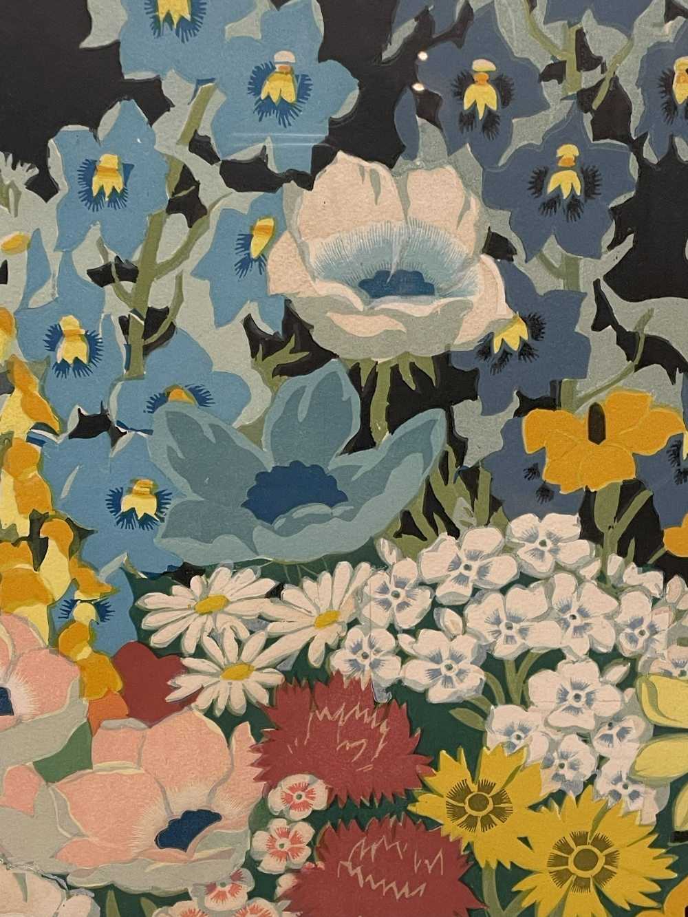 JOHN HALL THORPE (1874-1947) woodcut - The Country Bunch, wildflowers in a blue vase with window - Image 13 of 17