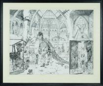 ‡ CHRIS ORR RA (b.1943) limited edition (20/25) triptych etching - entitled, 'Bones', signed in