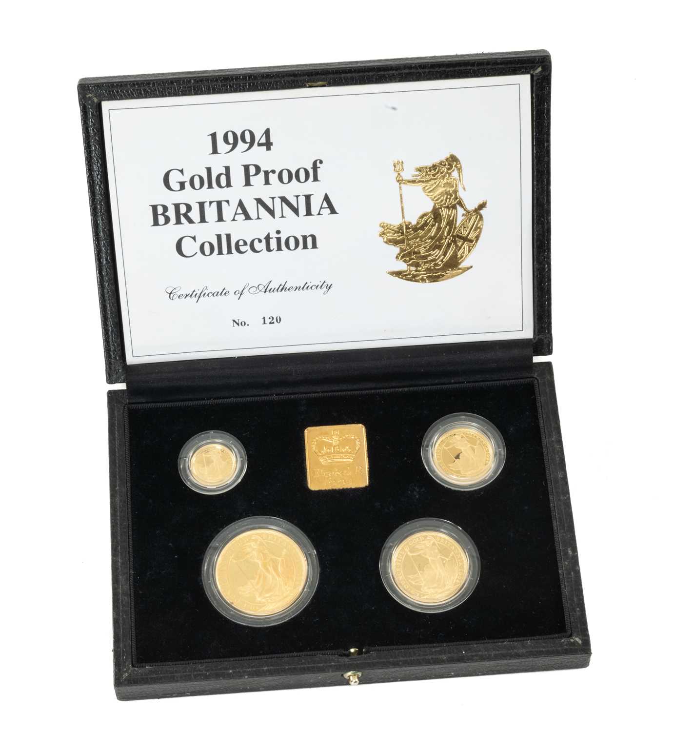 ROYAL MINT 1994 GOLD PROOF BRITANNIA COLLECTION, Limited Edition (120/500), comprising £100, £50, £
