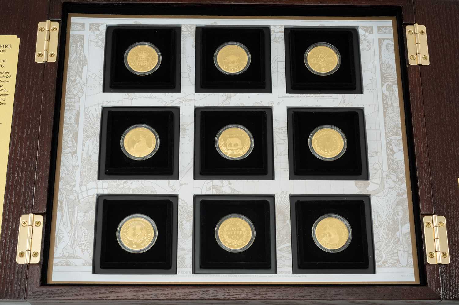 THE EAST INDIA COMPANY 'THE EMPIRE COLLECTION' GOLD COIN SET, comprising nine gold proof £2 coins, - Bild 2 aus 3