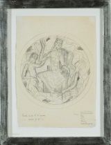 ‡ ERIC GILL (1882-1940) pencil - sketch for The Midland Hotel mural, Morecambe Bay, 1932,