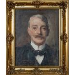 ‡ RICHARD JACK RA RI RP (1866-1952) oil on canvas - untitled, portrait of a gentleman in dark suit