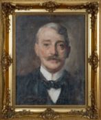 ‡ RICHARD JACK RA RI RP (1866-1952) oil on canvas - untitled, portrait of a gentleman in dark suit