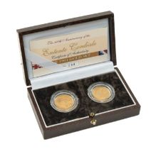 ROYAL MINT THE 100TH ANNIVERSARY OF THE ENTENTE CORDIALE 1904 GOLD SET, Limited Edition (98/600),