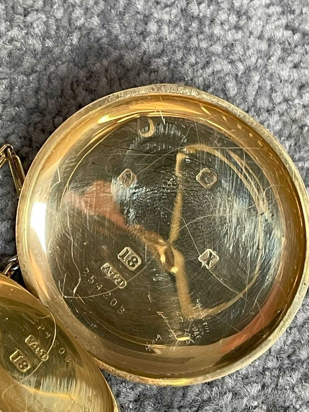 18CT GOLD WALTHAM FULL HUNTER POCKET WATCH, the white enamel dial signed 'Waltham U.S.A. - Image 16 of 23