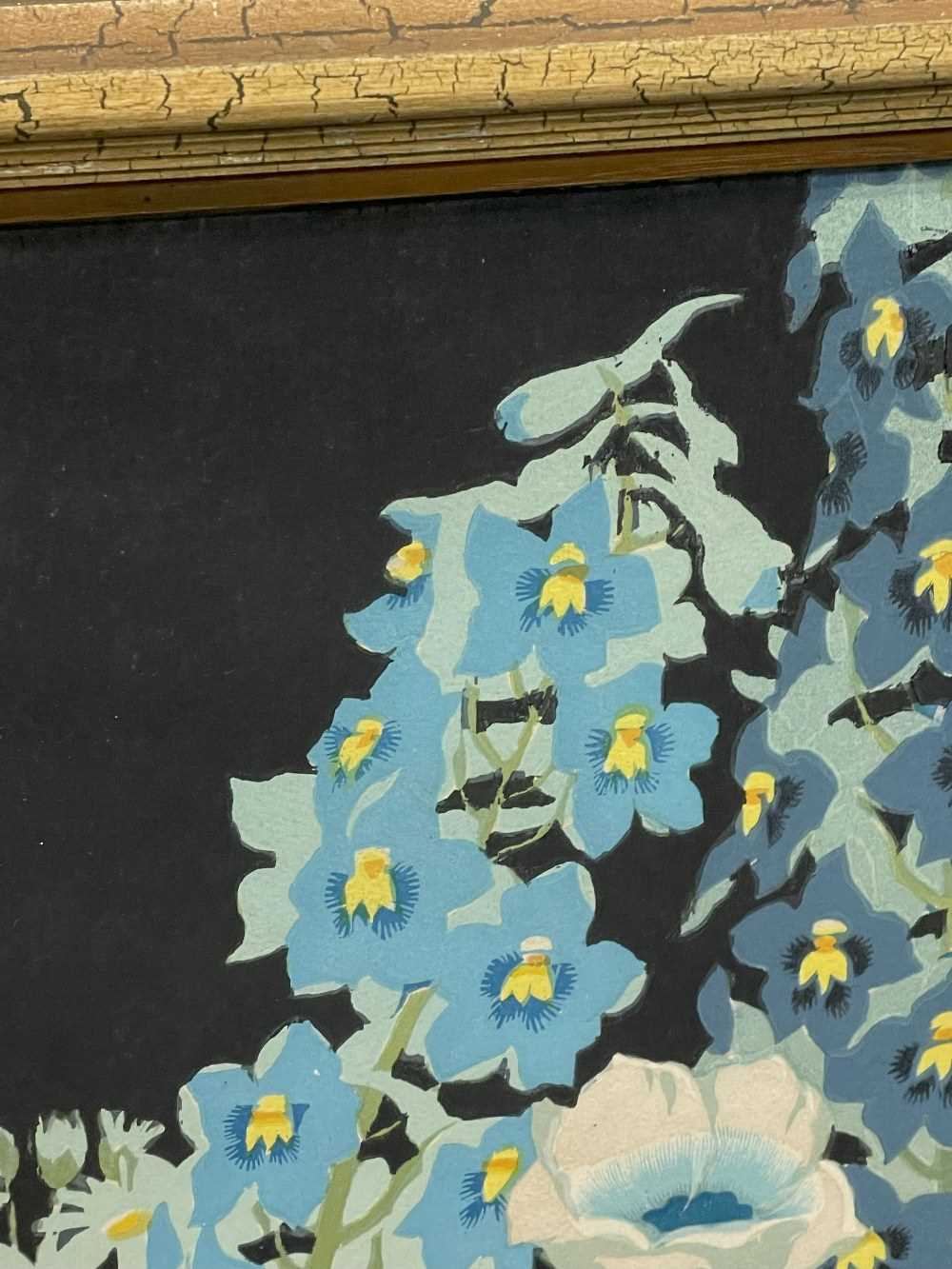 JOHN HALL THORPE (1874-1947) woodcut - The Country Bunch, wildflowers in a blue vase with window - Image 8 of 17