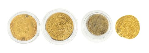 GROUP OF COLLECTABLE GOLD COINS comprising an Islamic Abbasid gold dinar, 4.0gms, Conrad III 1