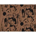 ‡ PABLO PICASSO (Spanish 1881-1973) designed screen-print furnishing textile, 'Musical Fawn'