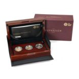 ROYAL MINT THE SOVEREIGN 2015 THREE-COIN GOLD PROOF SET, Limited Edition (103/1000), comprising