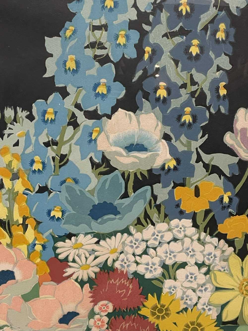 JOHN HALL THORPE (1874-1947) woodcut - The Country Bunch, wildflowers in a blue vase with window - Image 11 of 17