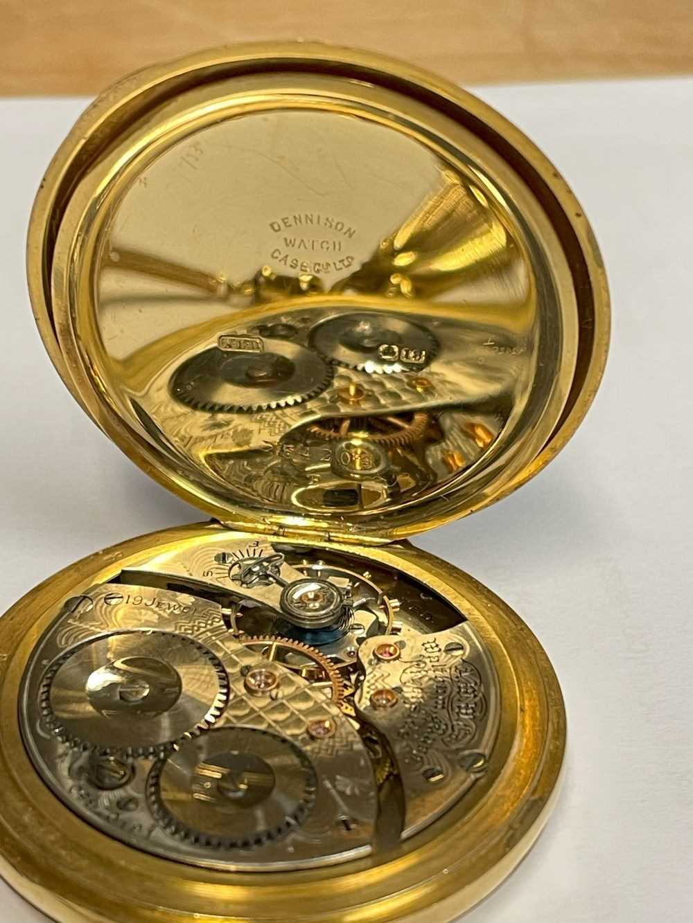 18CT GOLD WALTHAM FULL HUNTER POCKET WATCH, the white enamel dial signed 'Waltham U.S.A. - Image 3 of 23