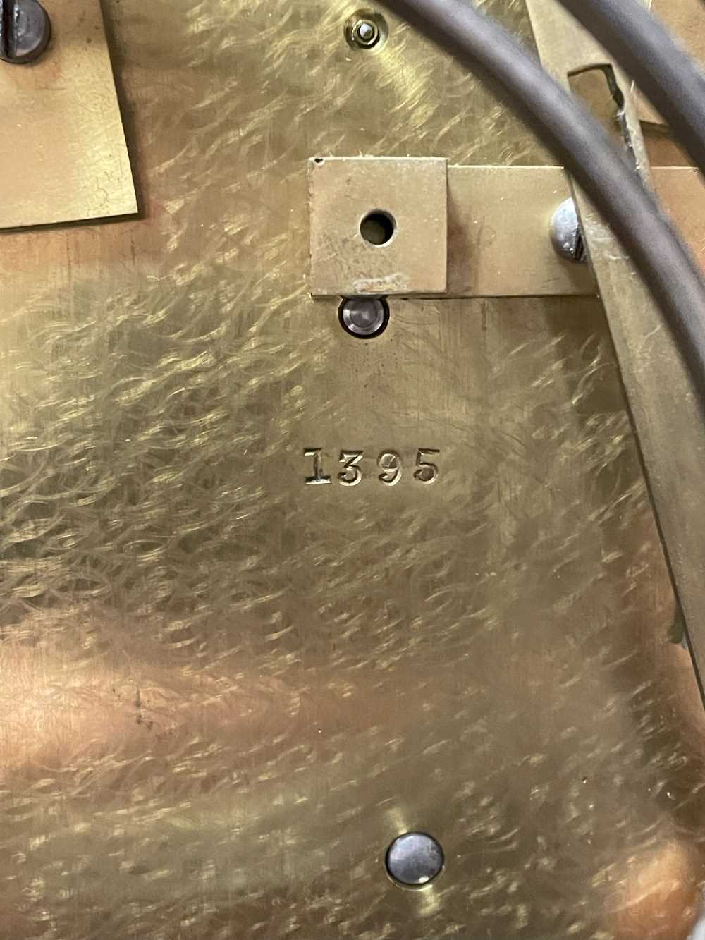 IMPRESSIVE MAHOGANY AND GILT BRONZE MOUNTED BRACKET CLOCK, 20th C., 7in. brass dial, silvered - Bild 10 aus 26
