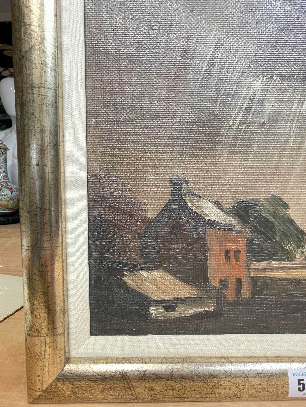 ‡ THEODORE MAJOR (1908-1999), oil on board - Storm at Farm, landscape with farm buildings and - Image 8 of 25