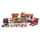 COLLECTION OF HORNBY, CORGI AND OTHER TOYS, including boxed, 1980's Corgi junior cars and trucks (